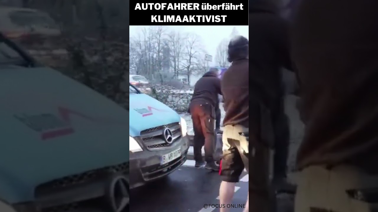 AUTOFAHRER &uuml;berf&auml;hrt KLIMAKLEBER 😂😂 #shorts #klimakleber #letztegeneration
