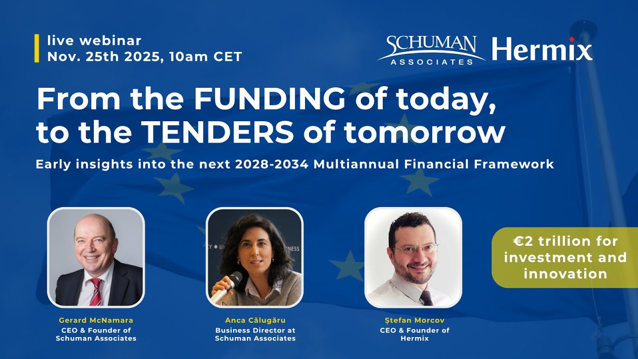 From the FUNDING of today, to the TENDERS of tomorrow live webinar, 25 November 2025