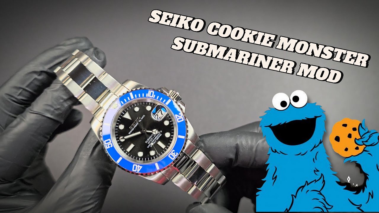 Seiko Cookie Monster Submariner Mod #seikomod
