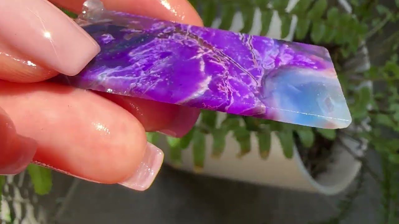 Gel Sugilite and Richterite Slabbing | Cutting the Perfect Rough Mineral Slice