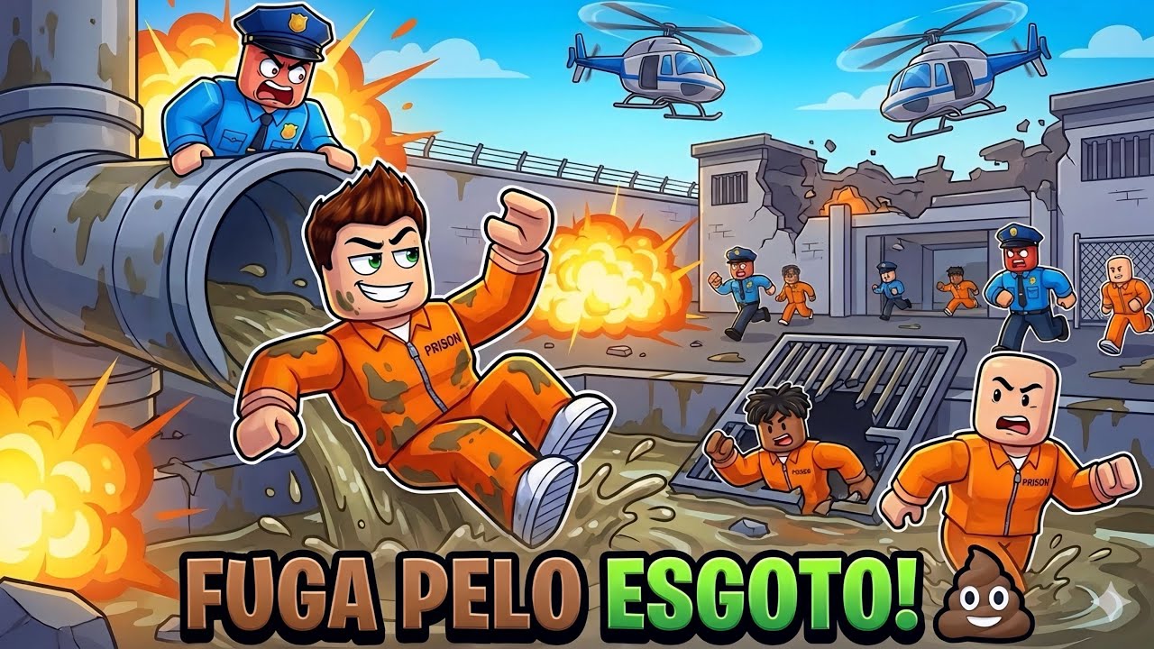 🚨 FUGI DA PRISÃO NO ROBLOX… E DEU MUITO ERRADO 