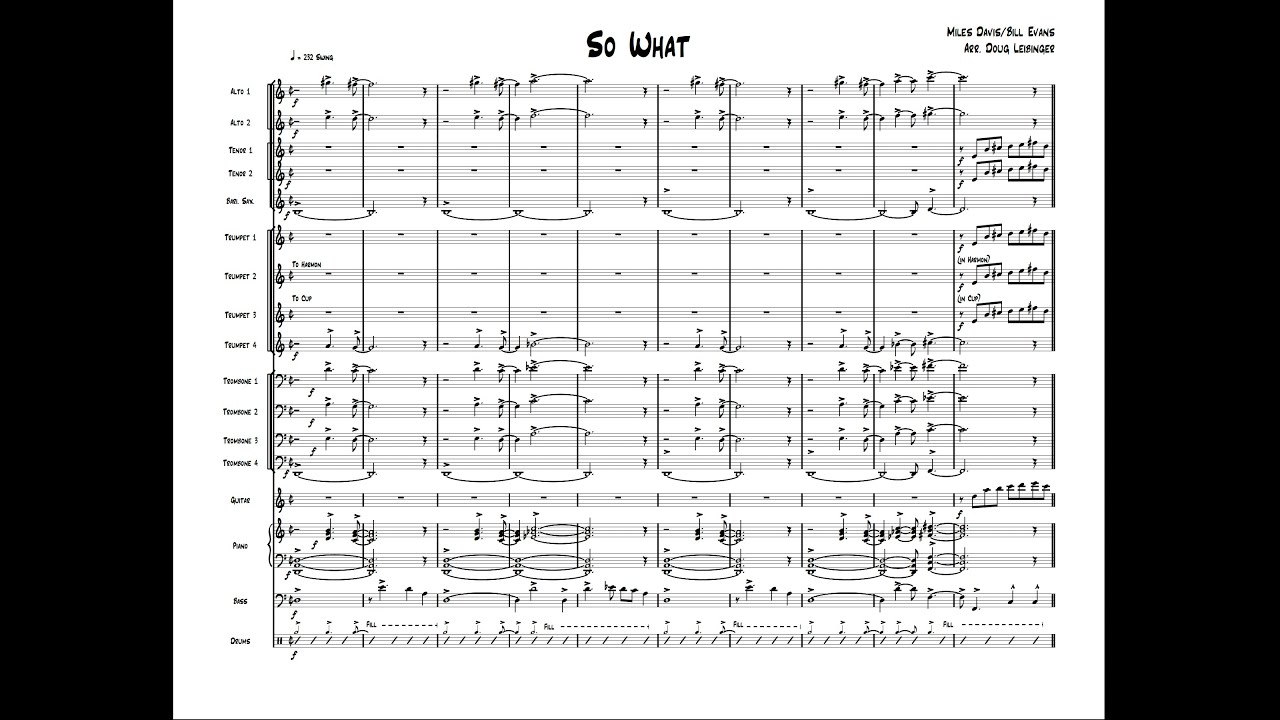 So What - Big Band Chart - Arranged by Doug Leibinger