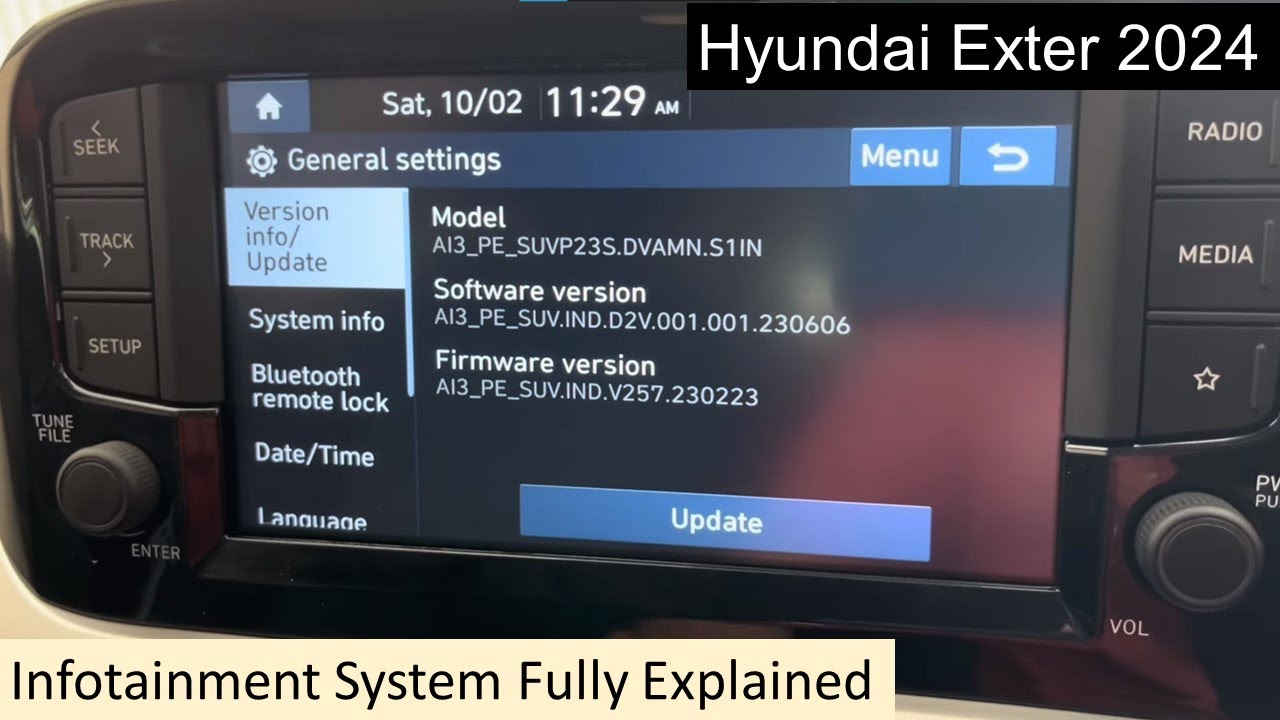 Hyundai Exter 2024 Infotainment Touch Screen System Setup Features Settings Explained in Detail #SX