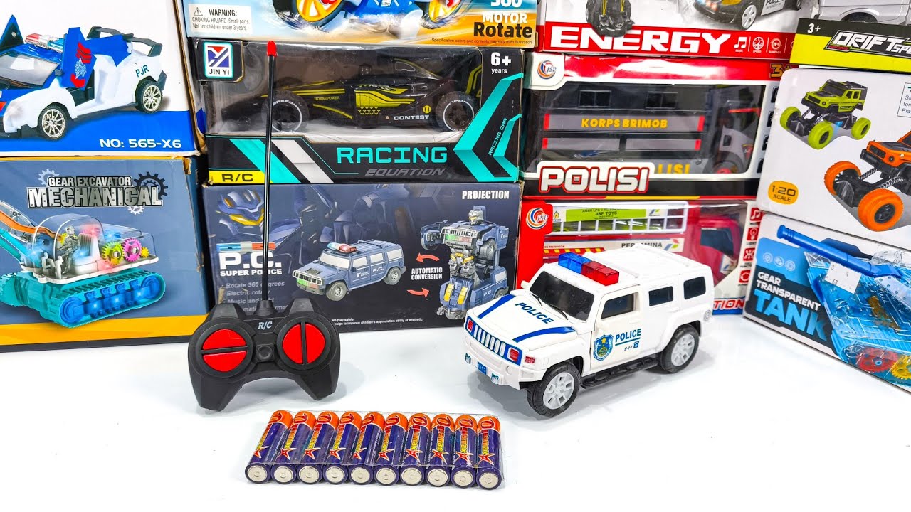 Unboxing Police Car Patrol 911, Rc Jeep Car 4x4 WD, Rc Buldozer vehicle, Ambulance First aid Car