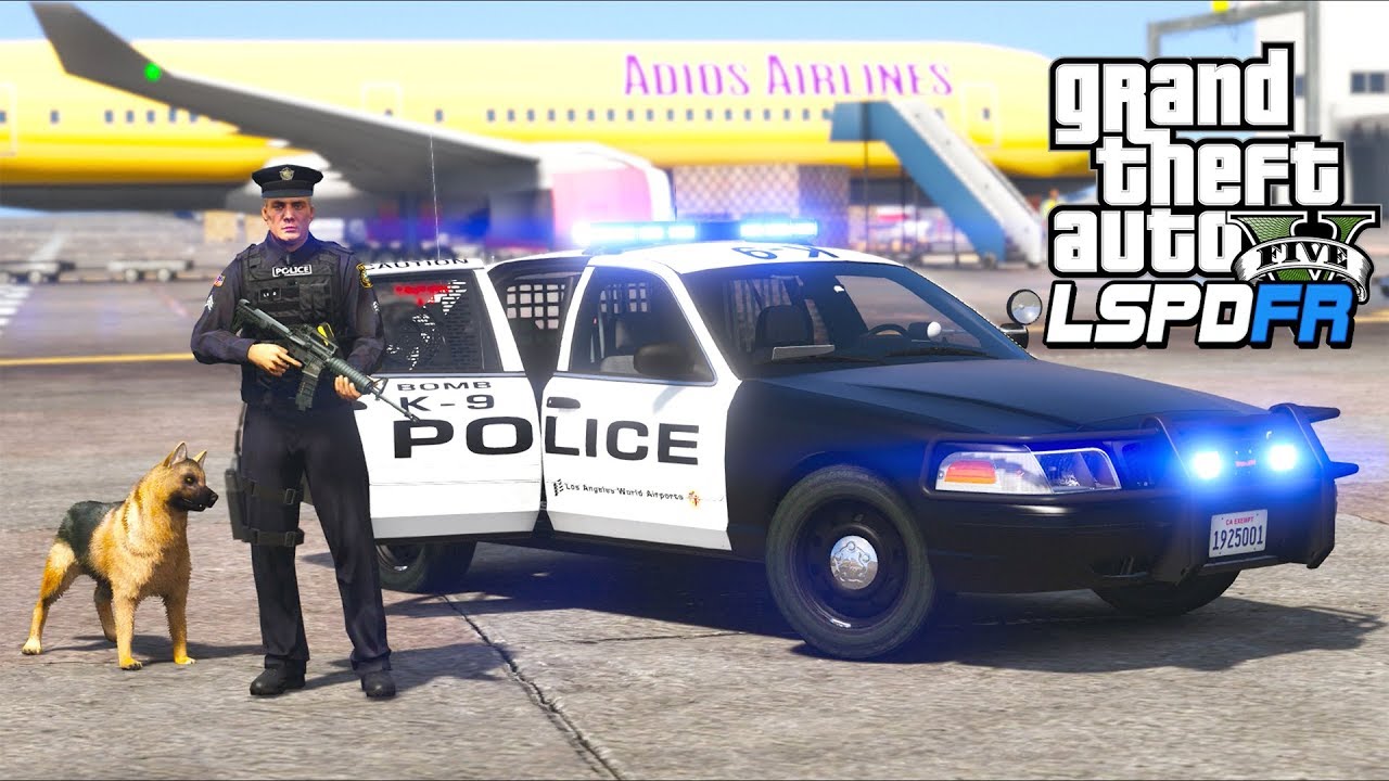 GTA 5 - LSPDFR Ep503 - International Airport K-9 Patrol!!