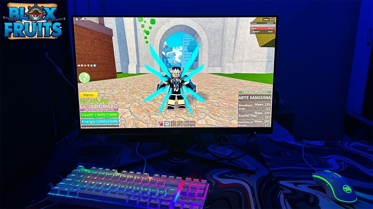 Assim &eacute; a sensa&ccedil;&atilde;o de jogar a 165hz no Blox Fruits