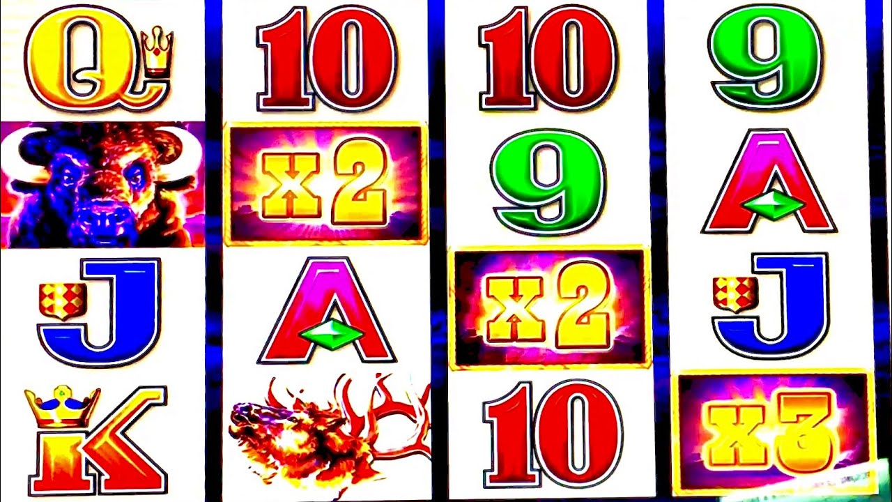 TWO TRIPLE SUNSETS ON BUFFALO DELUXE .05 CENT DENOMINATION  #slotman #casino #slotmachine 
