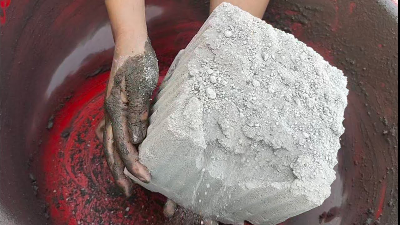 Asmr | Reformed Pure cement Dry/Wet Crumbling | Satisfying asmr | saasmr |