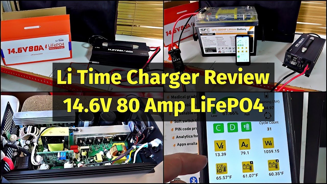 Li Time 80 AMP LiFePO4 Battery Charger Review - Features, Specs, Demos & Inside Look