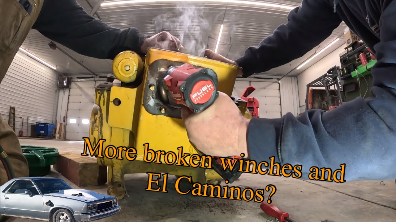 Broken logger winches, we fix our Nissan forklift and the El Camino comes out of retirement 🤦‍♂️
