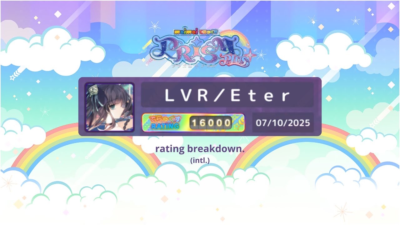 1 year of maimai. [maimai DX PRiSM+ 16000 Rating Breakdown]