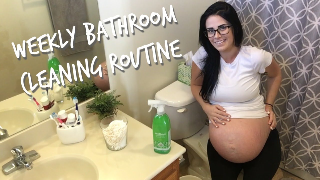 SPEED CLEANING  |  Pregnant Edition  |  Bathroom Routine  |  Paige Tilson