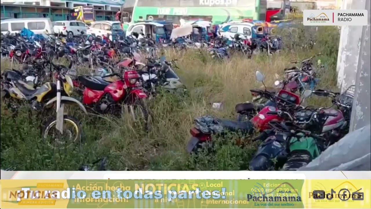 Cementerio de motocicletas en Terminal Terrestre de Puno