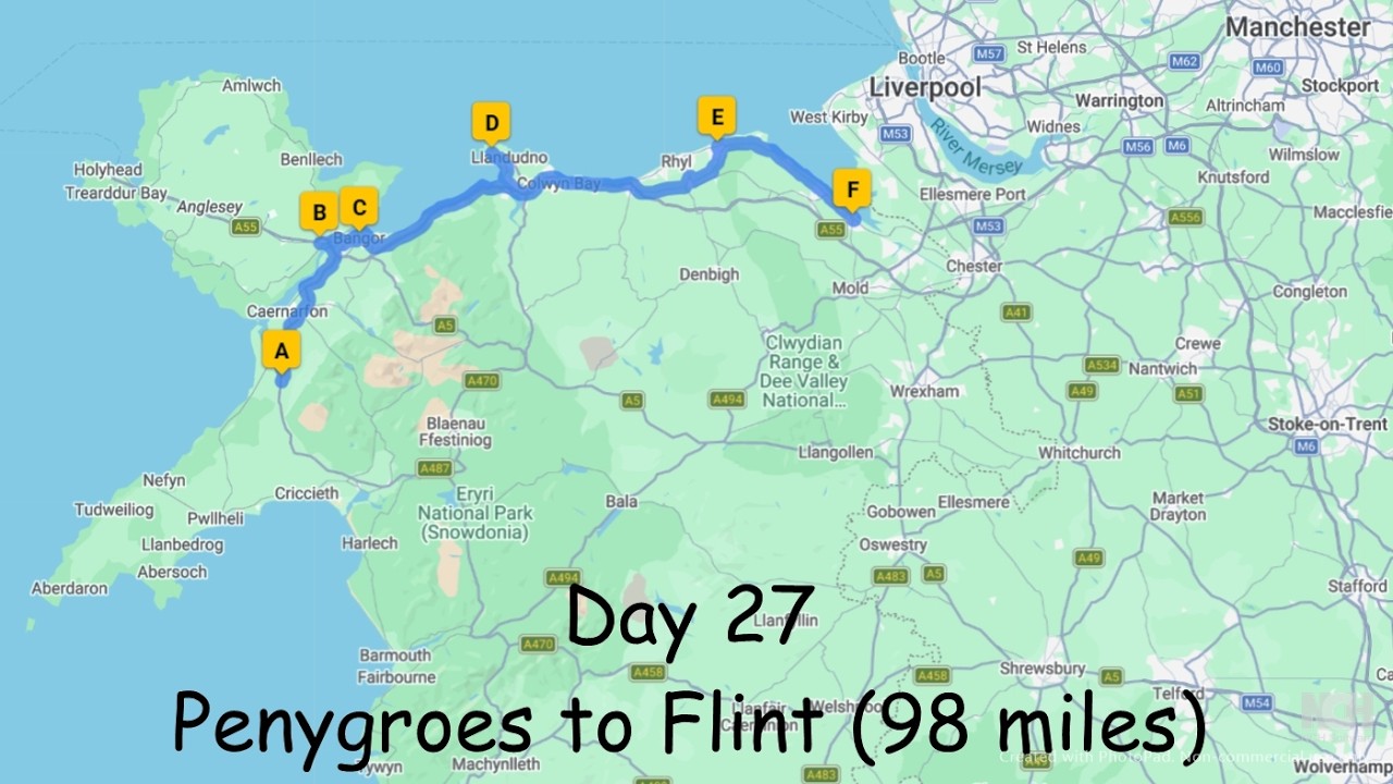 Day 27 - From Robert to William - A Road Trip around the coast of Britain - Penygroes to Flint