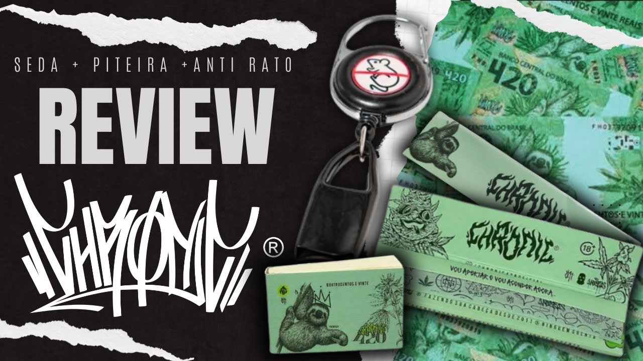 Review Piteira + Seda Chronic 420 + Porta Isqueiro Anti rato | PTBR