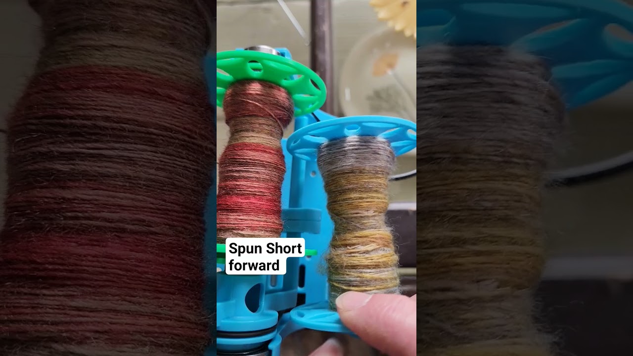 Designing yarn. Hand spun yarn short forward vs longdraw. 
