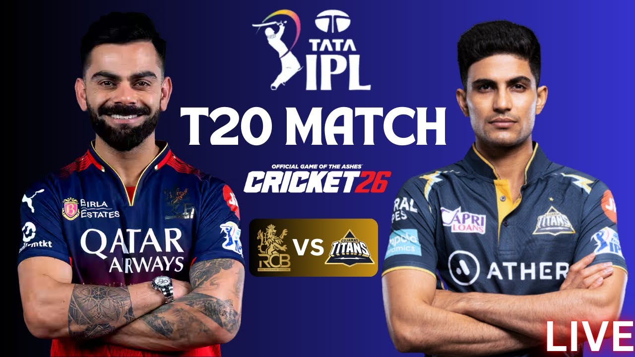 RCB VS GUJRAT TITANS MATCH WITH NEW TEAMS - CRICKET 26 LIVE #cricket #cricket26 #live