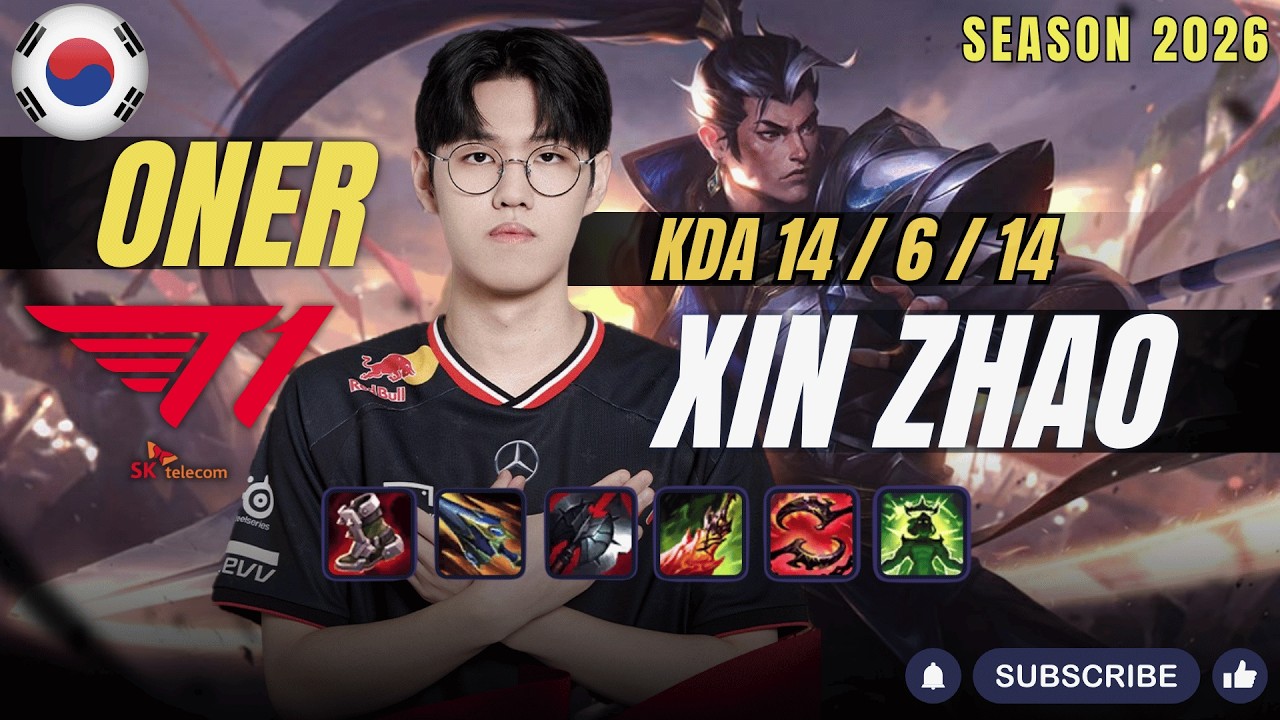 T1 Oner XIN ZHAO vs NOCTURNE Jungle - Patch 26.7 KR Ranked | lolrec