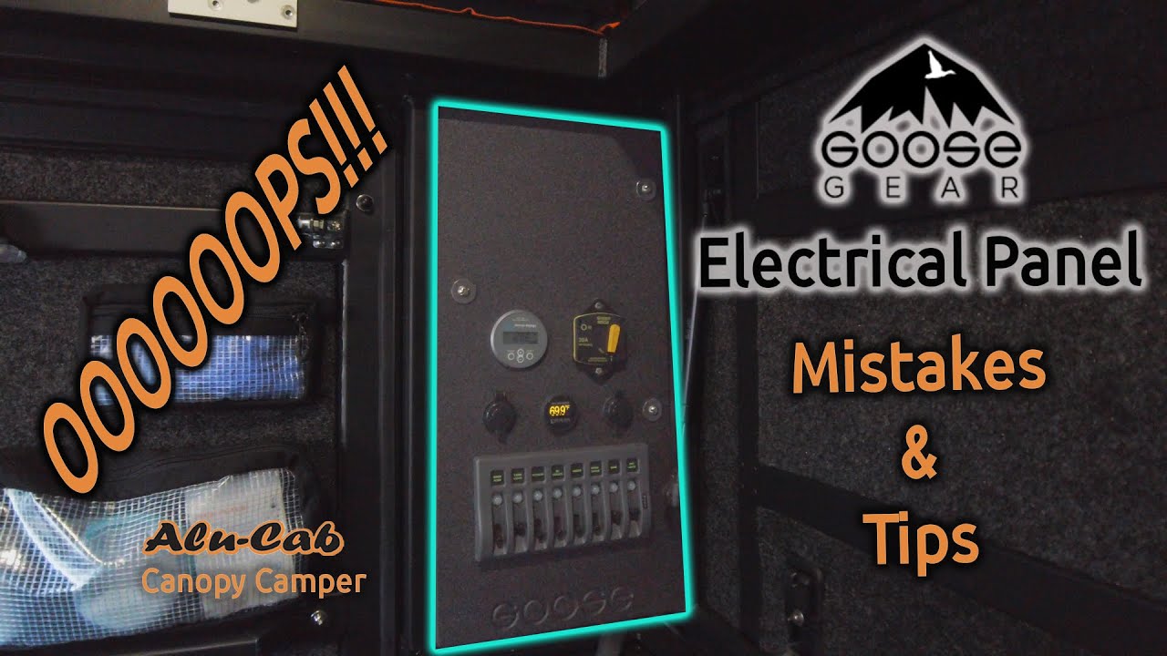 AluCab Canopy Camper | Goose Gear Electrical Panel w/ GP Factor Mounts