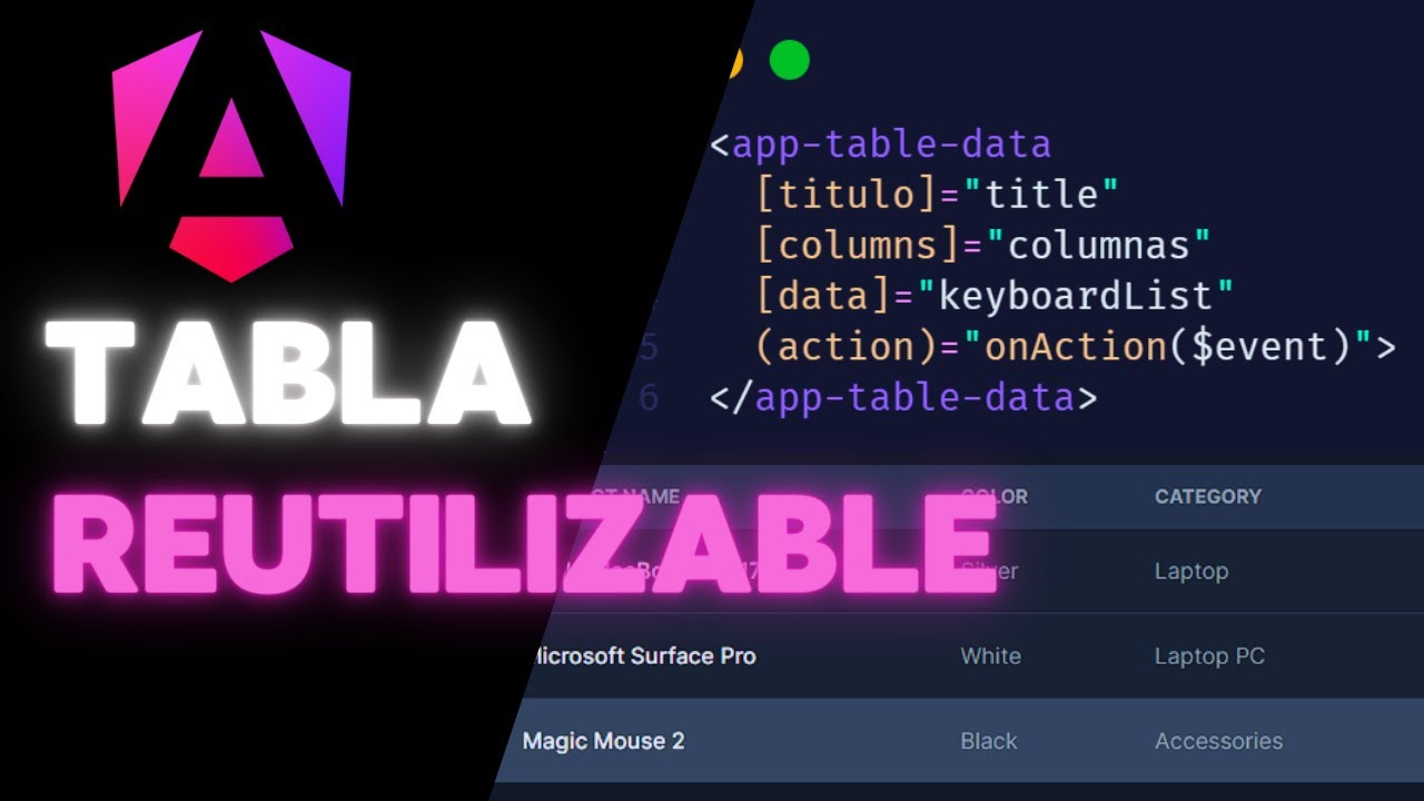 CREA UNA TABLA REUTILIZABLE EN ANGULAR 17
