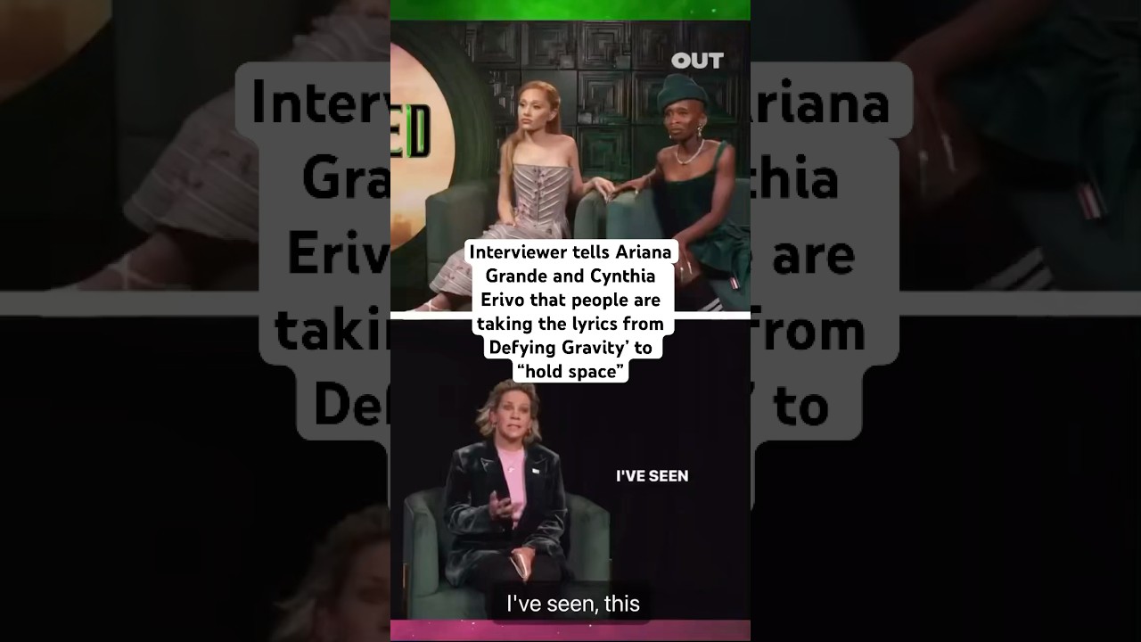 Interviewer says people are &ldquo;holding space&rdquo; with Wicked lyrics #shorts #film #wicked #popculture