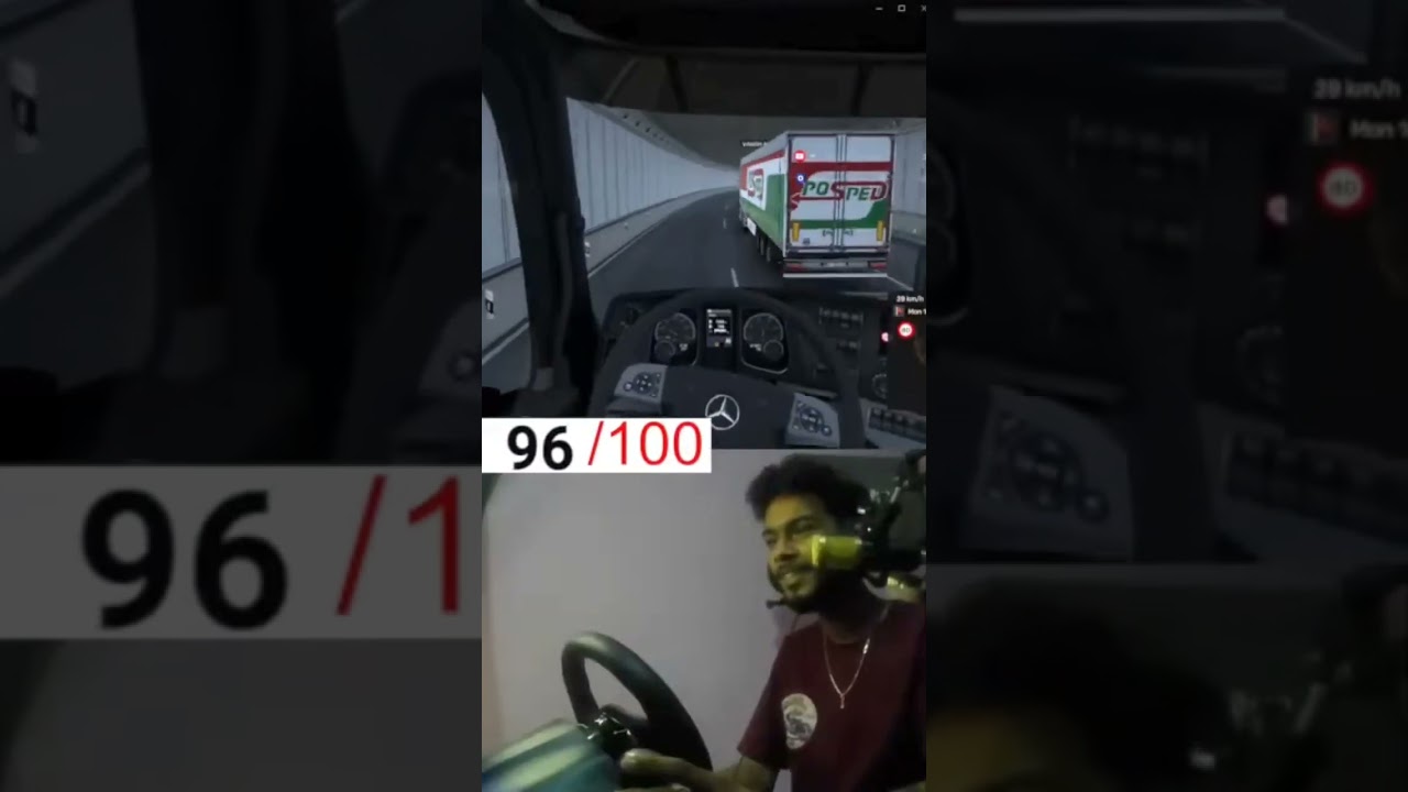 “Real Truck Driver Setup in ETS2 – Steering Wheel POV+ Rainy Weather 