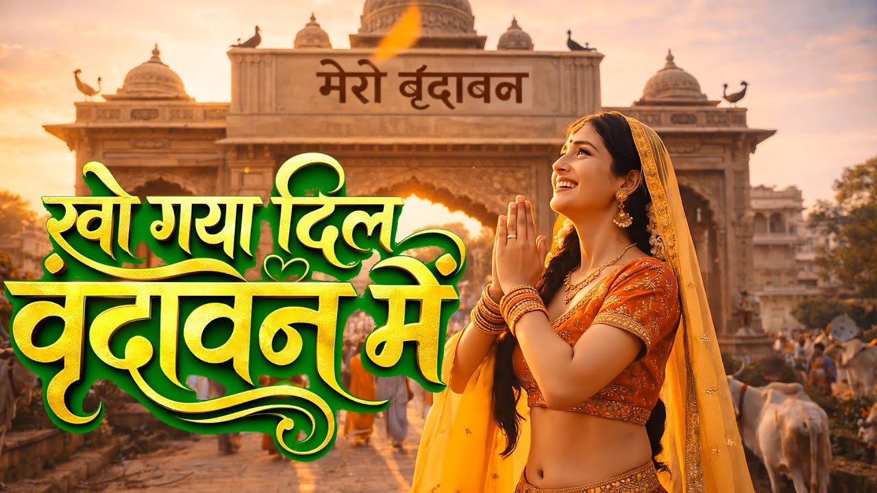 खो गया दिल वृंदावन में ❤️ | Beautiful Krishna Bhajan | Vrindavan Bhakti Song #vrindavankunjgali