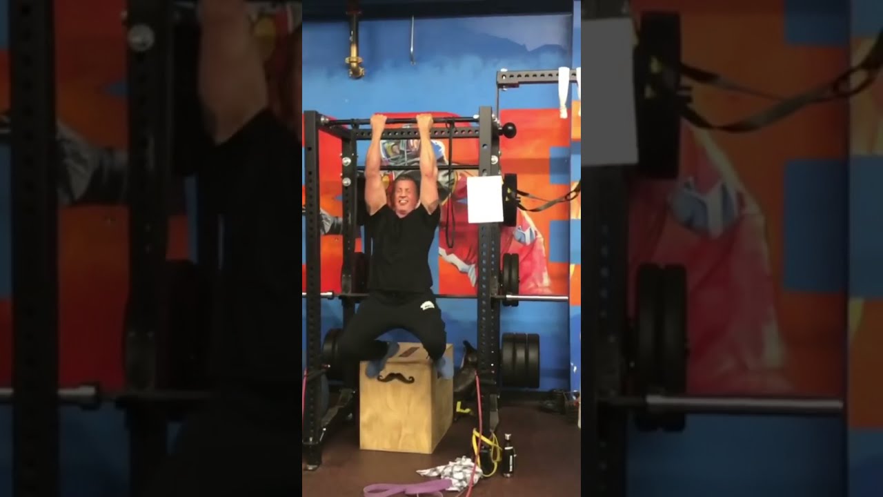 Sylvester Stallone Works out to Rocky Music #Shorts