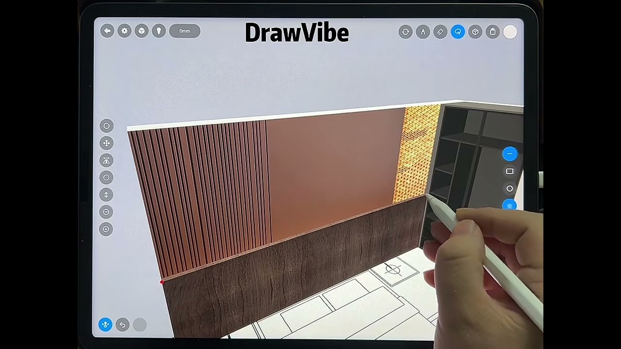iPad Interior Design 3D Hand-Painting Draw Vibe Complete Tutorial #interiordesign #drawvibe