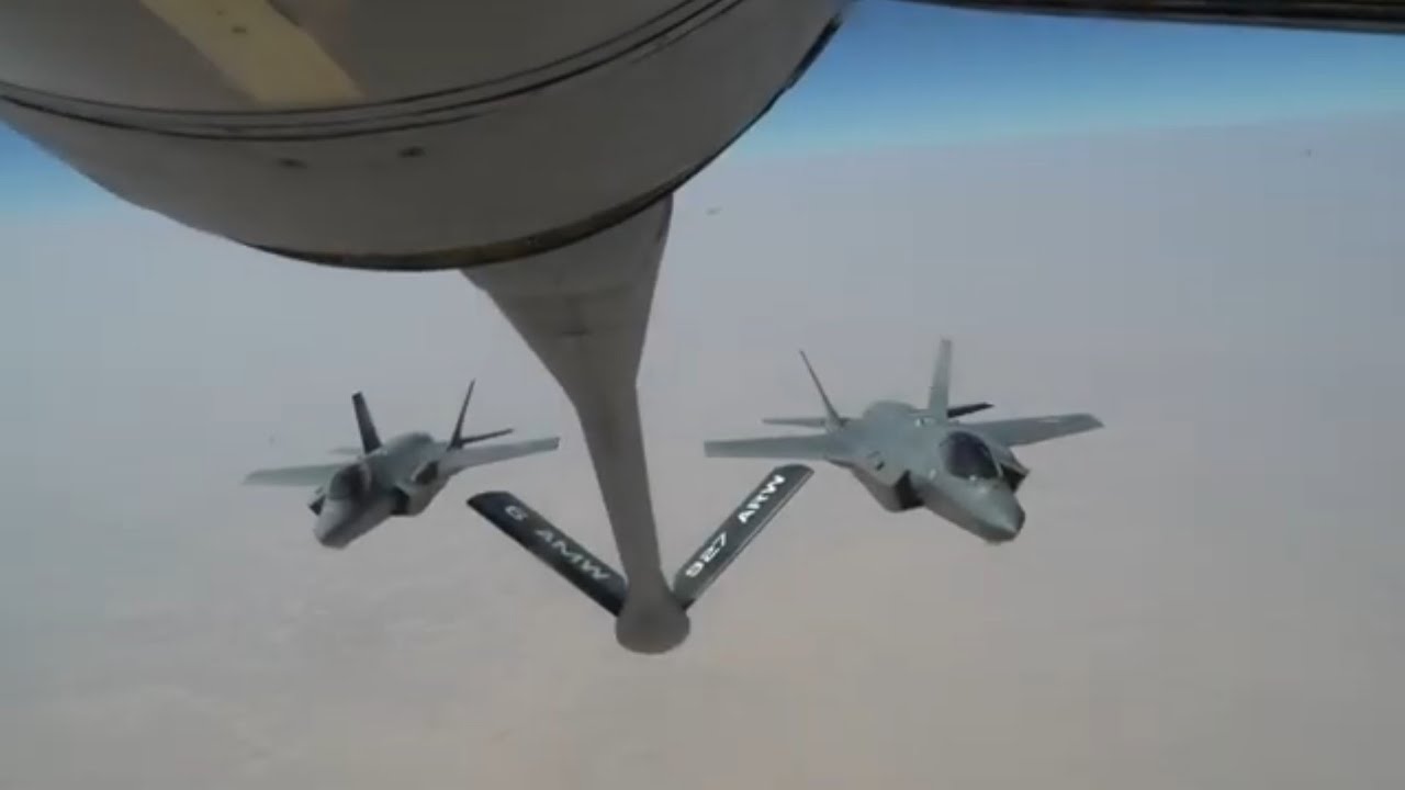 Boom operator of KC-135 shares training and in-flight refueling