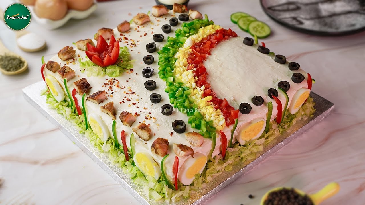 Club Sandwich Cake Recipe by SooperChef (Swedish Smorgastarta|)