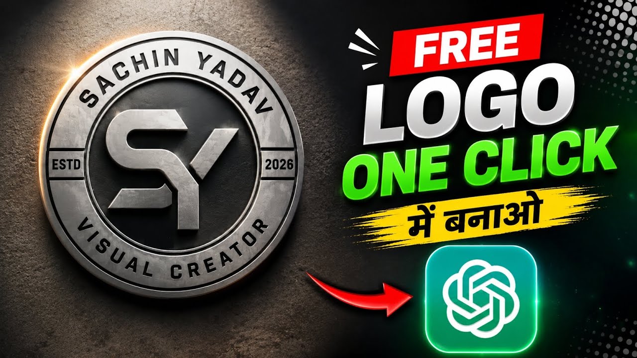 🔥 Free AI Logo Maker 2026 | ChatGPT Se Professional Logo Kaise Banaye | No Software Needed 😱
