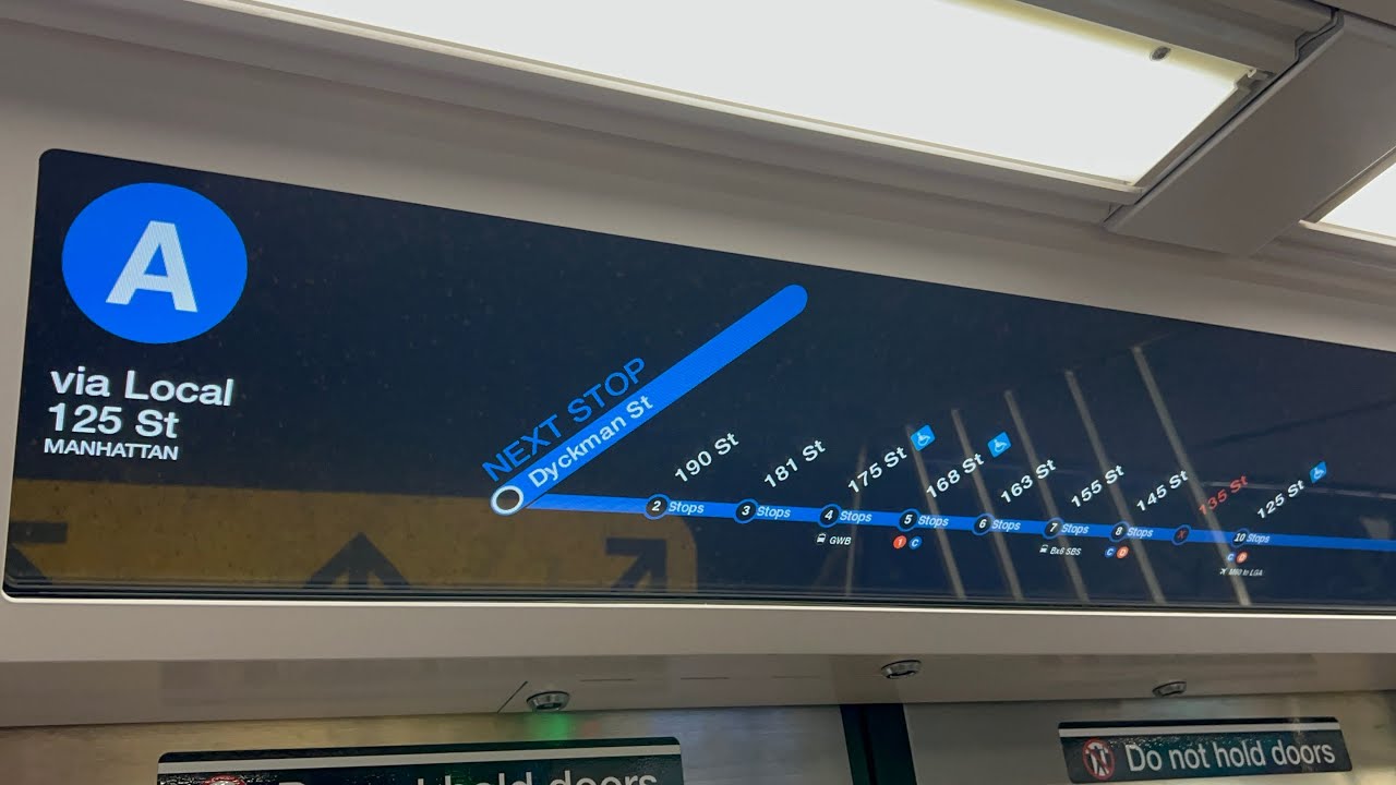 IND Subway: R211A (A) Local Train Ride from Inwood-207th Street to 125th Street