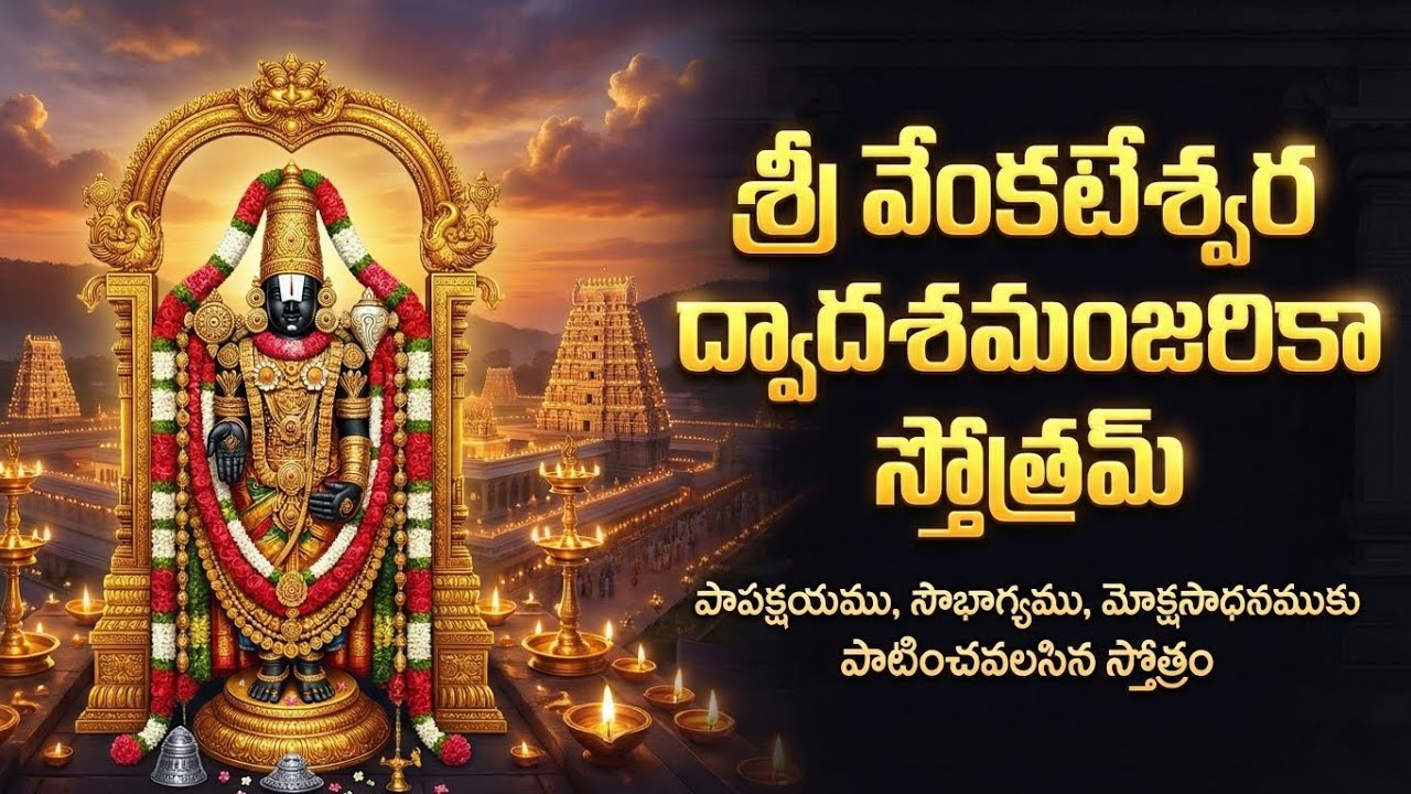 శ్రీ వేంకటేశ్వర ద్వాదశమంజరికా స్తోత్రమ్ 🙏🕉️ | Sri Venkateswara Dwadasha Manjarika Stotram | #ttd3 