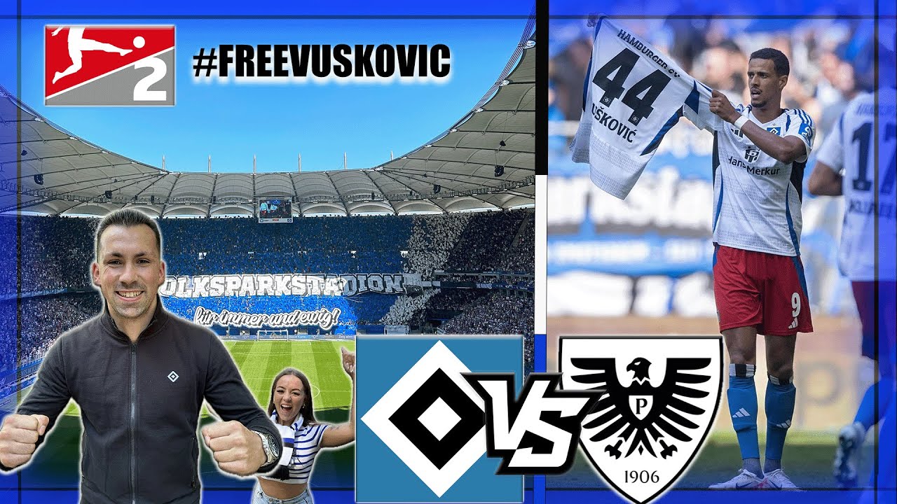 HSV ÜBERZEUGT! Dominanter 4:1 Sieg vs PREUSSEN MÜNSTER 🔥 Krasse Choreo & Vuskovic Support 🙏🏽 VLOG