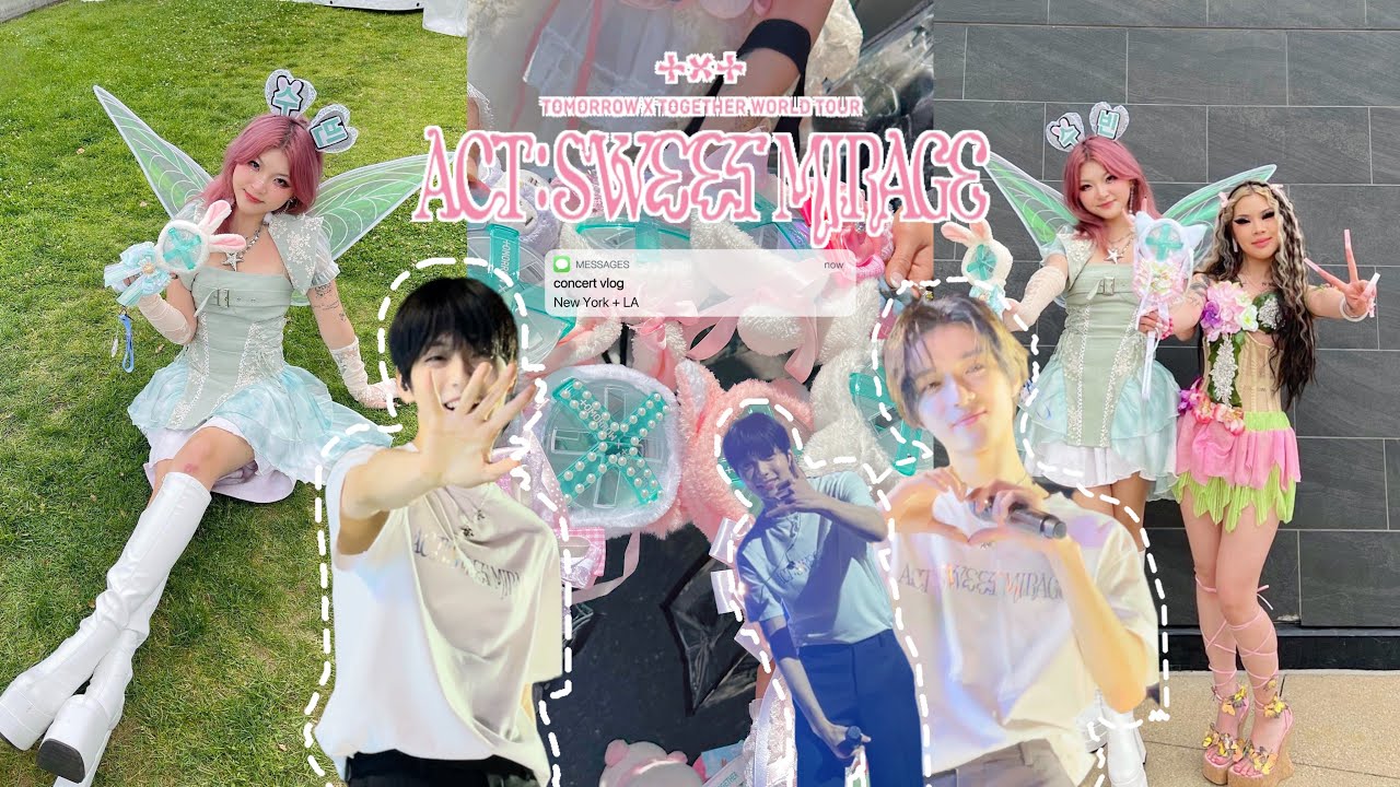 moa vlog .°˖✧ txt: act sweet mirage (i got noticed! vip soundcheck, barricade seat) in NY + LA