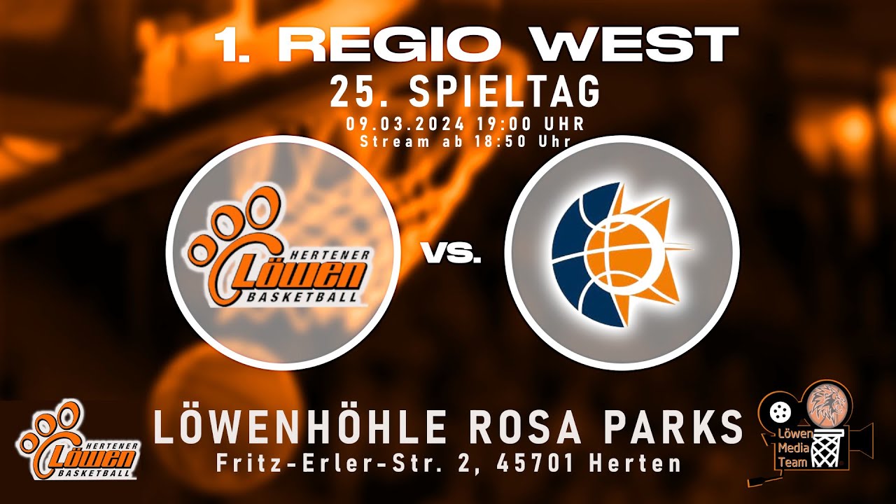 25. Spieltag 1.Regio West  Hertener Löwen gg. Citybasket Recklinghausen