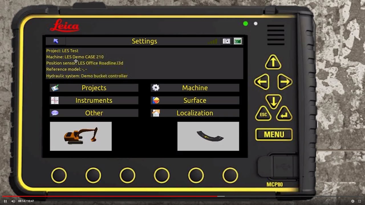 Leica iCON iXE3 3D Excavator System Project Creation & File Importation