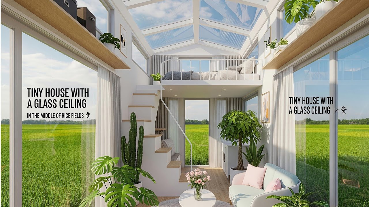 ✨🏡 You&rsquo;ve Never Seen a Tiny House This Peaceful &mdash; 🌿🌤️ Glass Roof in the Middle of Nature 🍃💫
