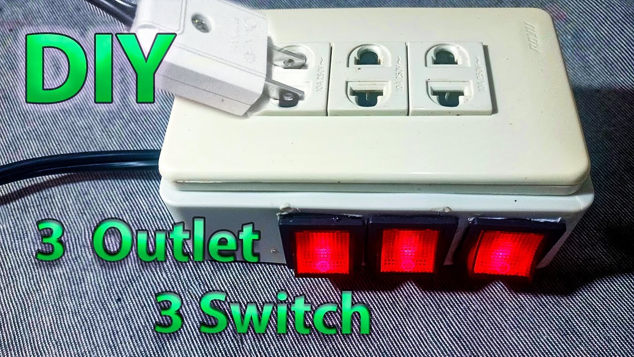 3 Gang outlet extension(DIY) with Individual Switch