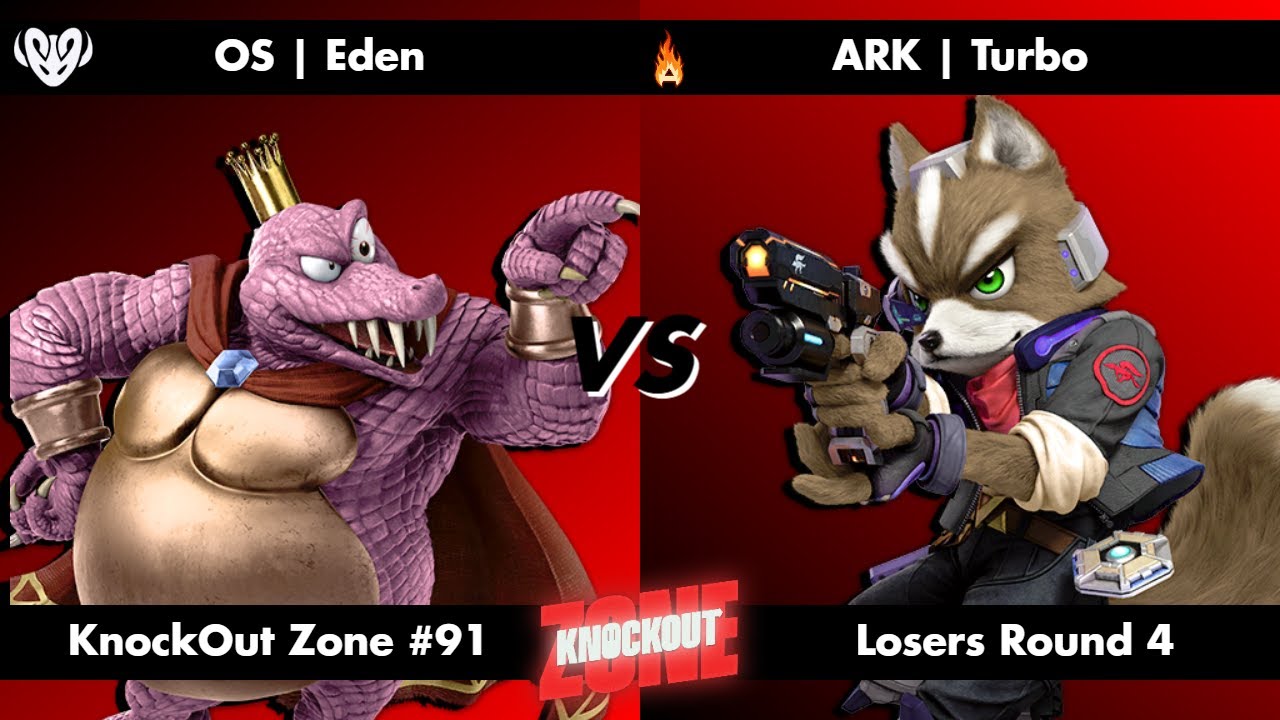KnockOut Zone #91 - SSBU Losers Round 4 - Eden (King K. Rool) vs Turbo (Fox)