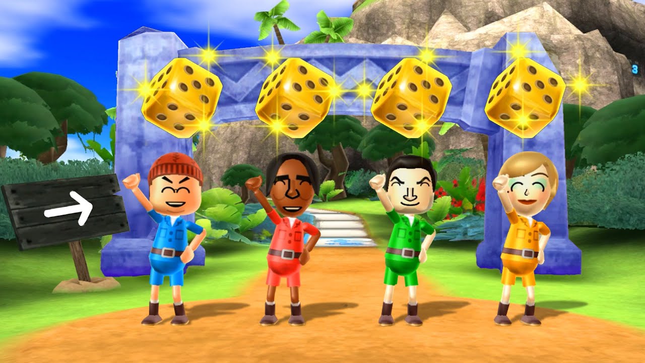 Wii Party Minigames - Board Game Island Cartman Vs George Vs Pablo Vs Alisha (Master Difficulty)