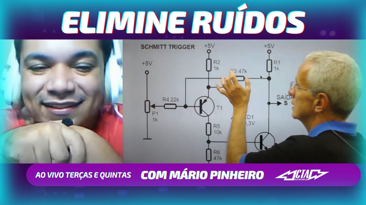 ELIMINE RUÍDOS - ANÁLISE DO CIRCUITO SCHMITT TRIGGER COM TRANSISTORES