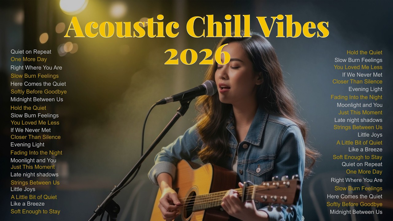 Acoustic Chill Vibes 🎧 Peaceful Background Music for Relaxing, Study & Calm Nights