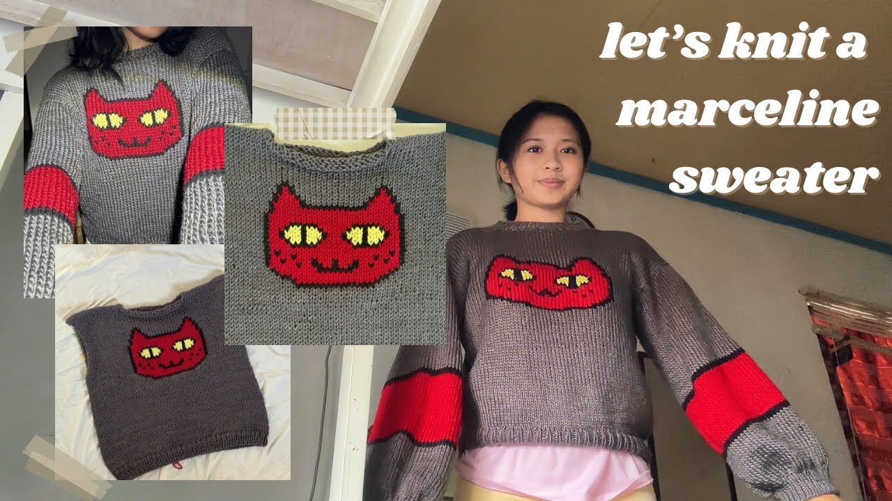 knit-log | knitting a striped sweater (marceline inspired) 🥀❤️🖤🧶