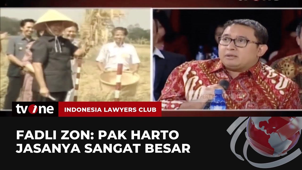 Penjelasan Fadli Zon Terkait Sejumlah Jasa Konkret Soeharto | ILC tvOne