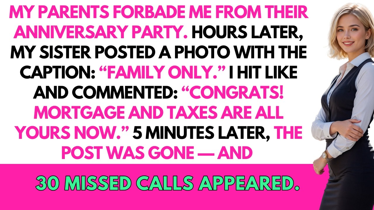 My Parents Forbade Me From Their Anniversary Party. Hours Later, My Sister Posted A Photo...