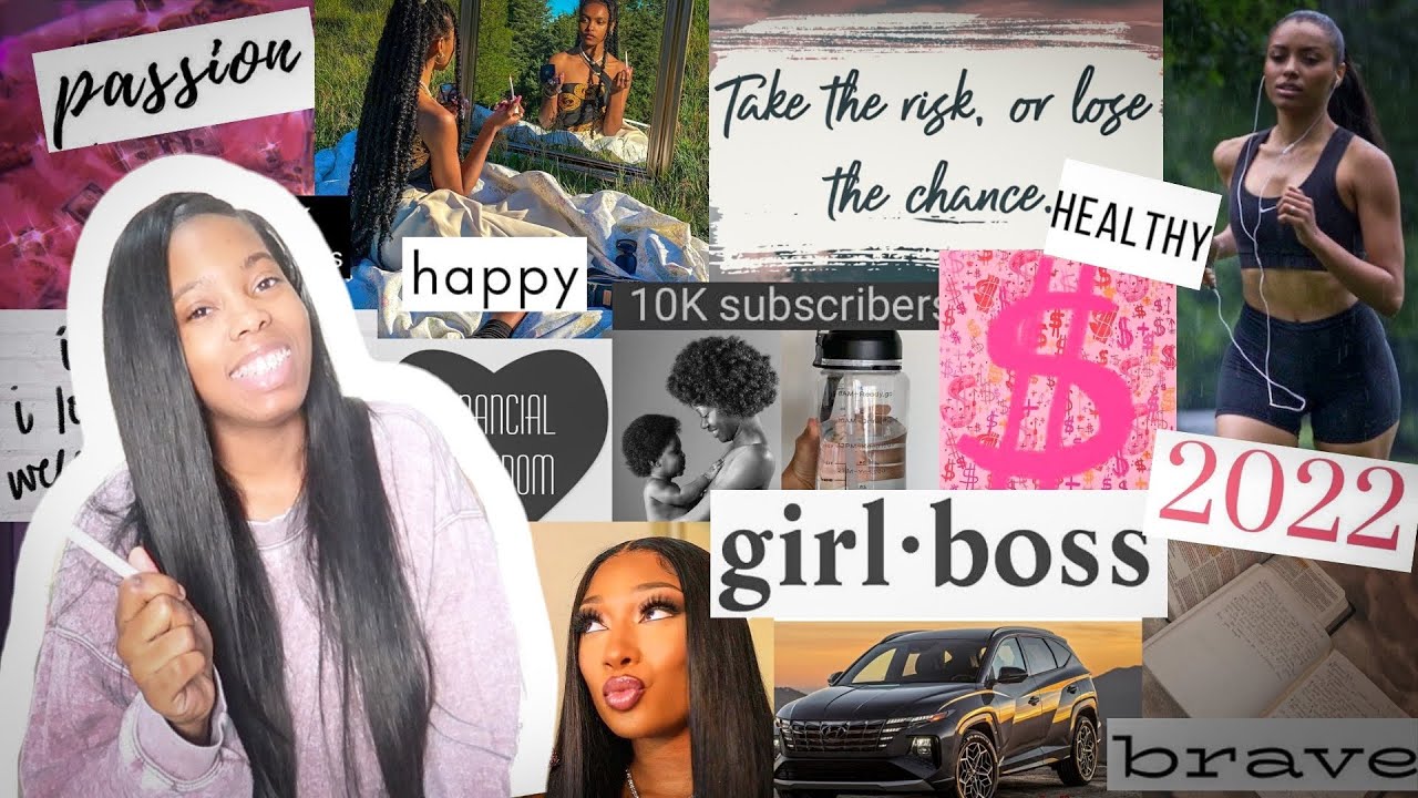 HOW TO MAKE A VISION BOARD USING CANVA .. DIGITAL VISION BOARD 2022 .. NEW YEAR RESET 2022 ✨