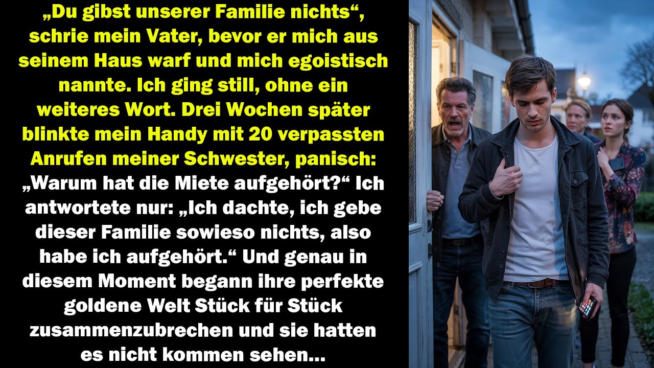 Vater verstieß mich als nutzlos – Wochen später brach ihre goldene Familie ohne mich völlig zusammen