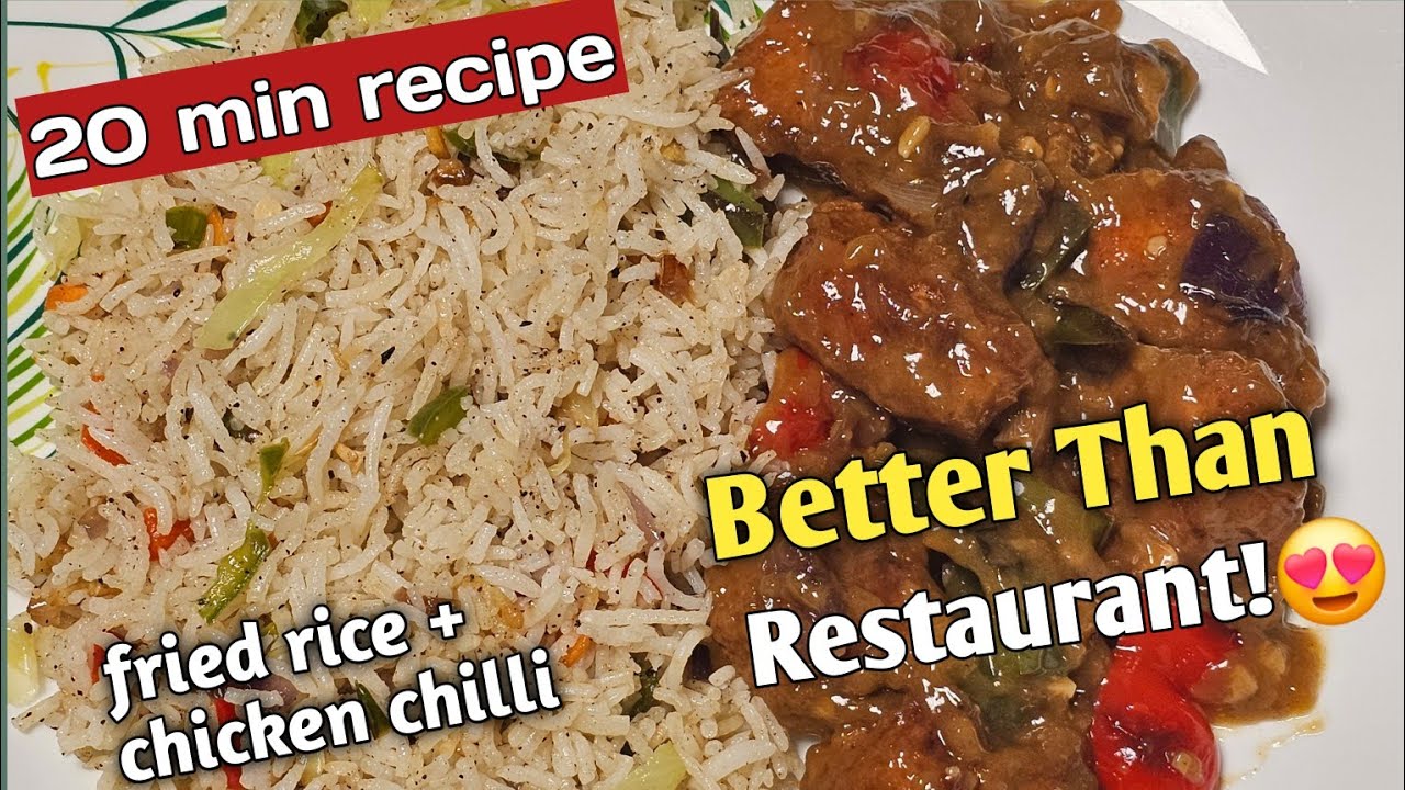 Chicken Chilli + Fried Rice Combo Recipe | Better Than Restaurant 🤤